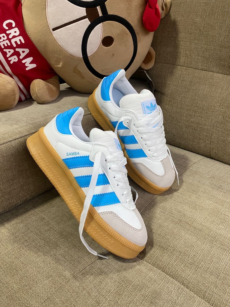 Adidas Samba Blanco Azul Cielo AD437
