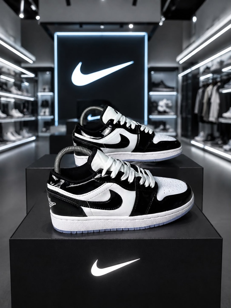 Jordan Retro 1 Blanco Negro Suela Azul