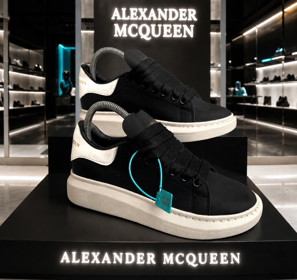 Alexander Mcqueen Negra Talon Blanco MQ4