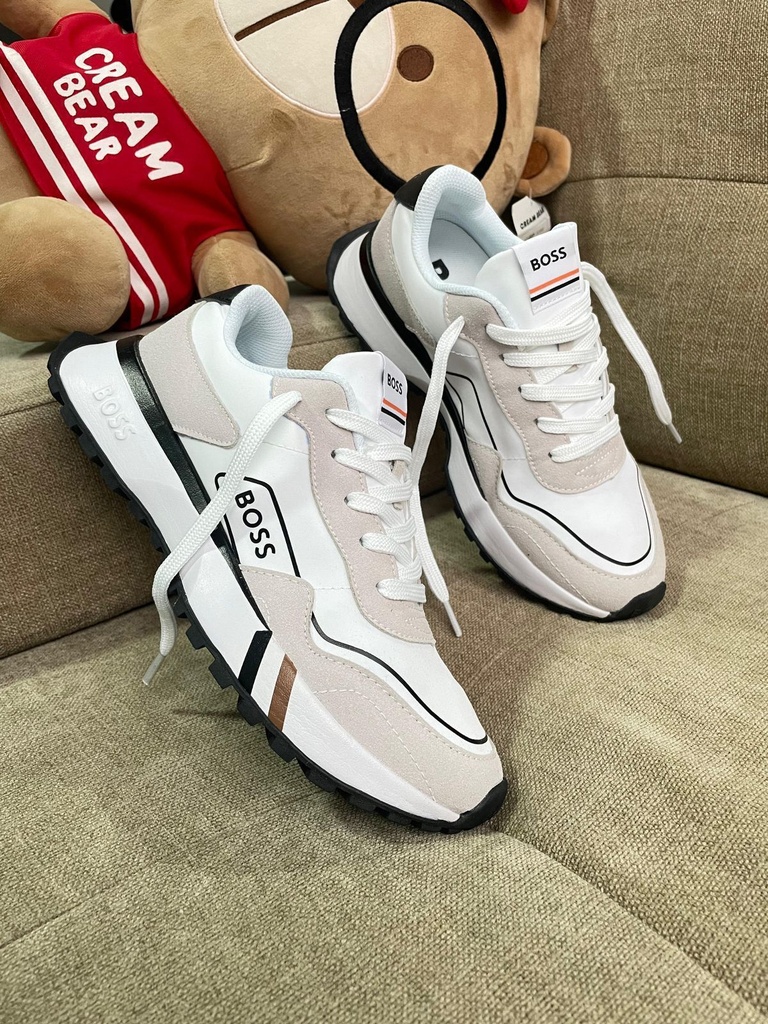 Hugo Boss Doble Linea Blanco Gris HB18