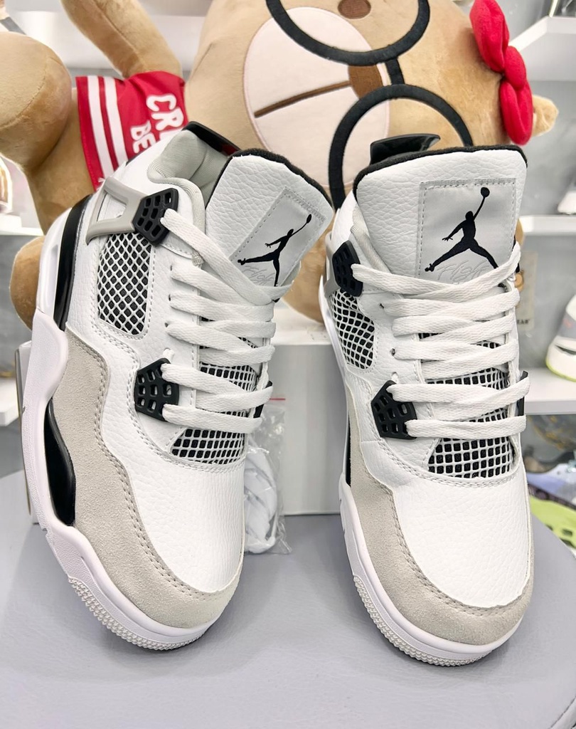 Jordan Retro 4 Blanco Gris JD247