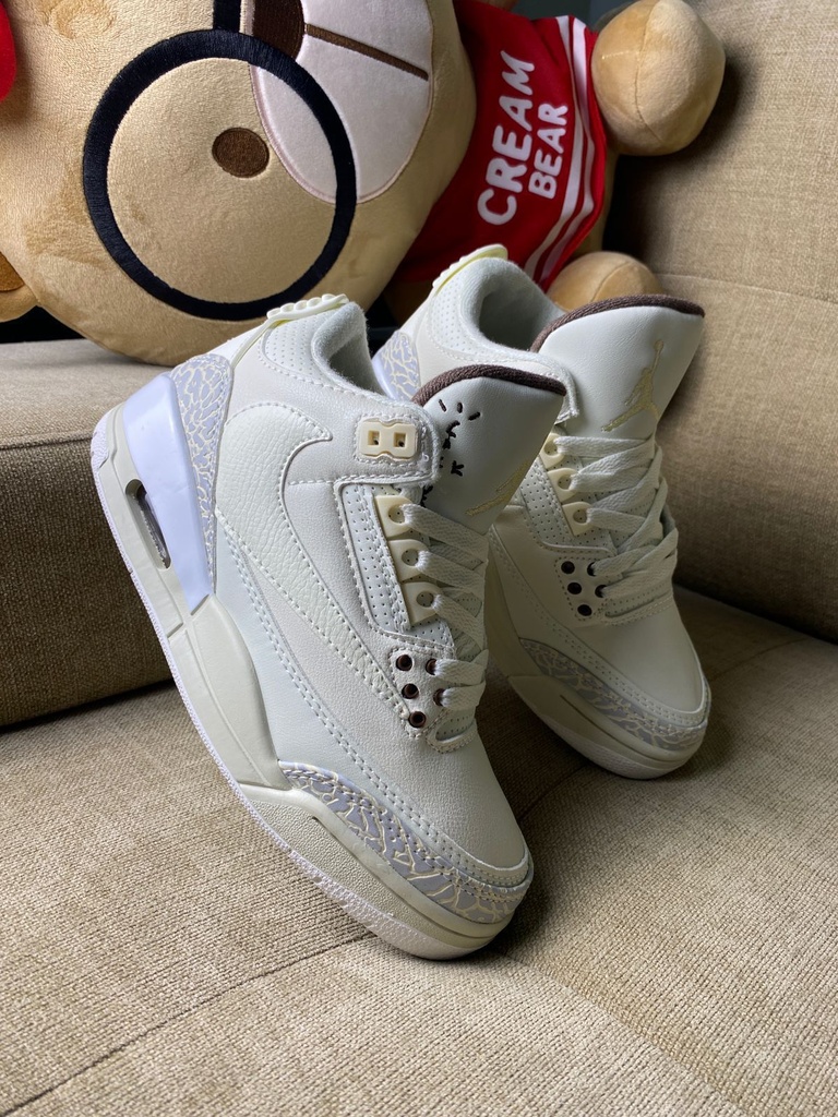 Jordan Retro 3 Travis Beige Blanco JD225
