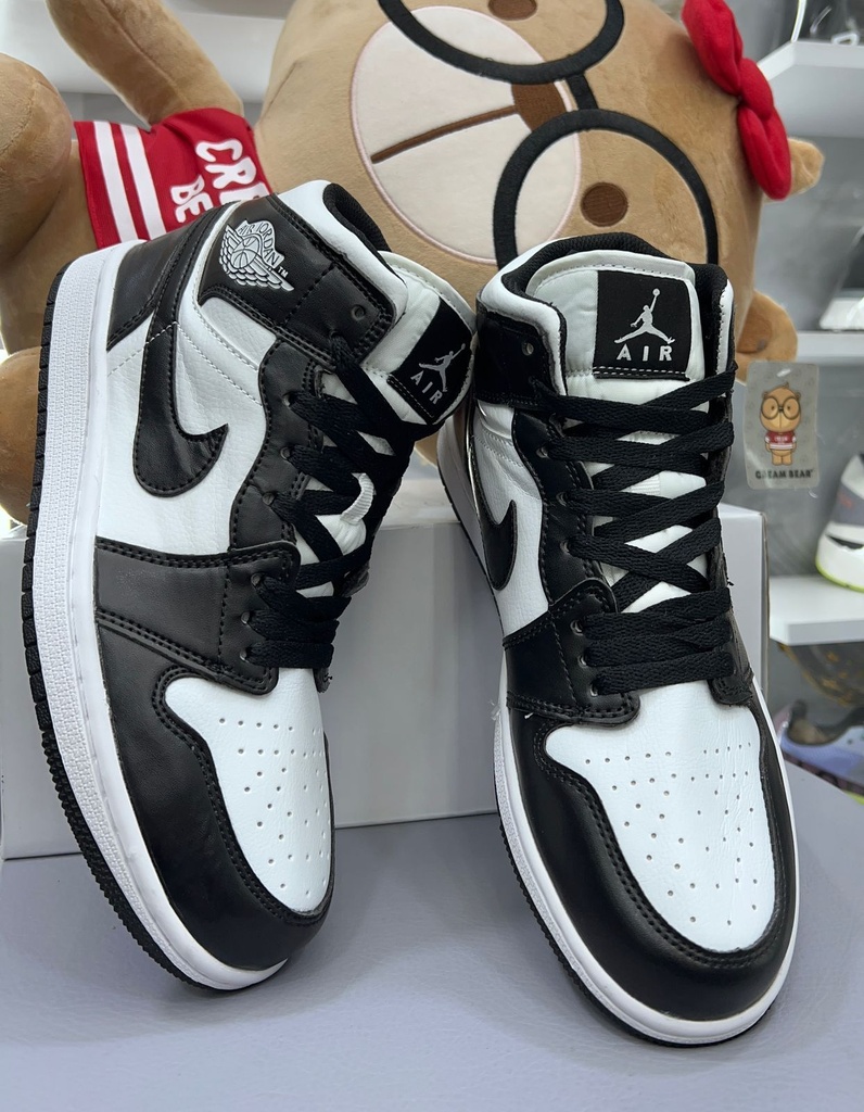 Jordan Retro 1 Bota Negro Blanco JD252