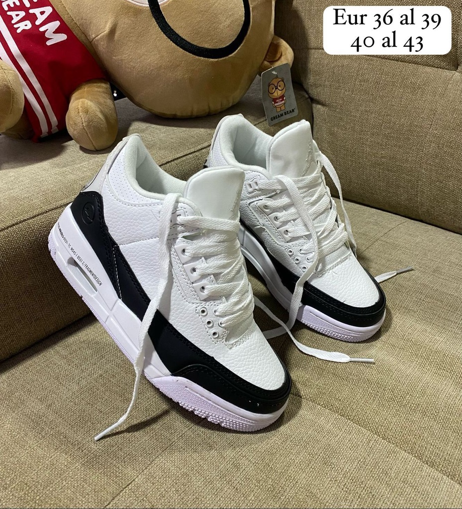 Jordan Retro 3 Blanco Negro JD75