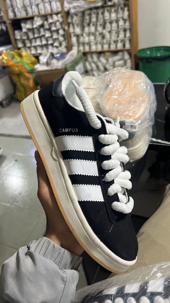 Adidas Campus Trenza Negro Suela Goma AD385