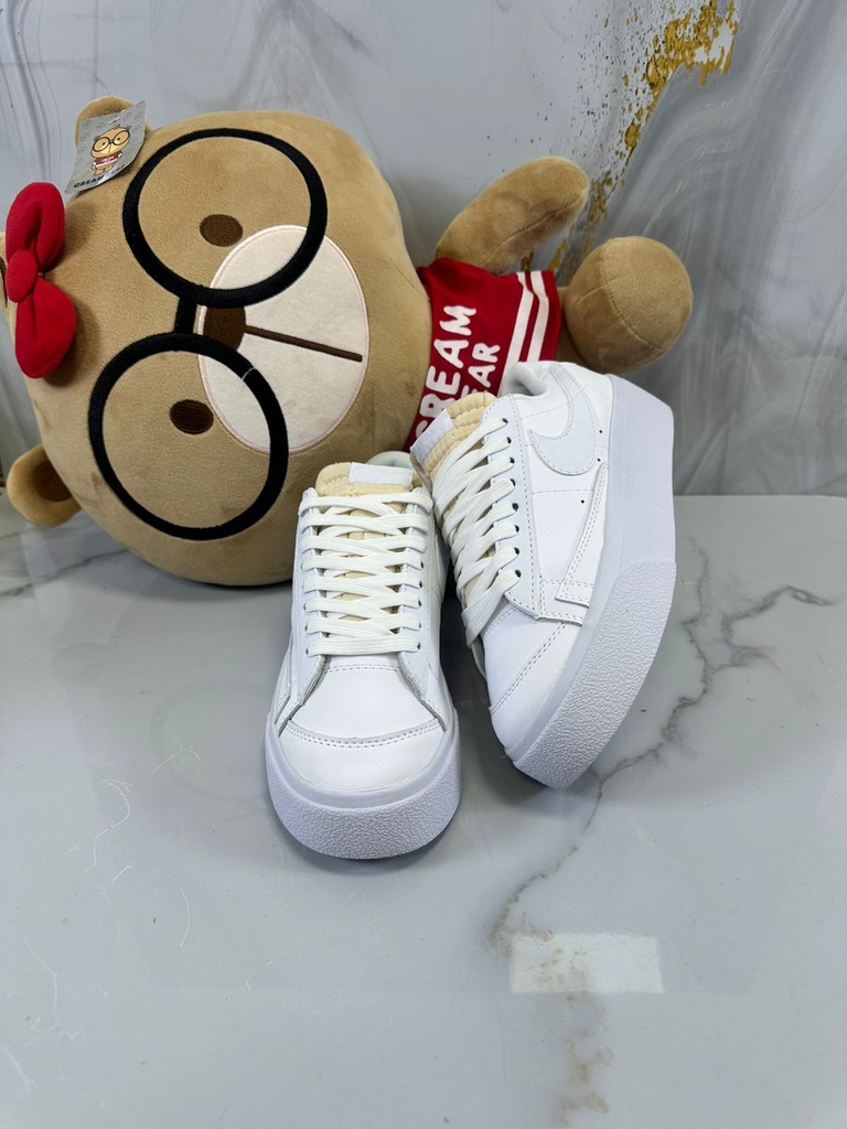 Nike Blazer Plataforma Blanco Todo NK491