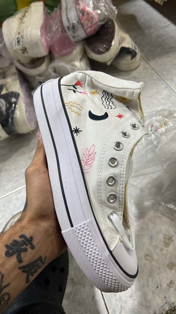 Converse Plataforma Bota Blanco Figuras CV47