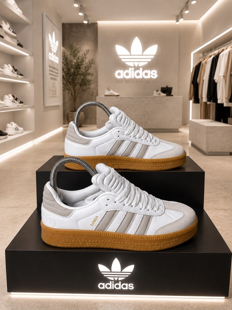 Adidas Samba Blanca Talon Gris 