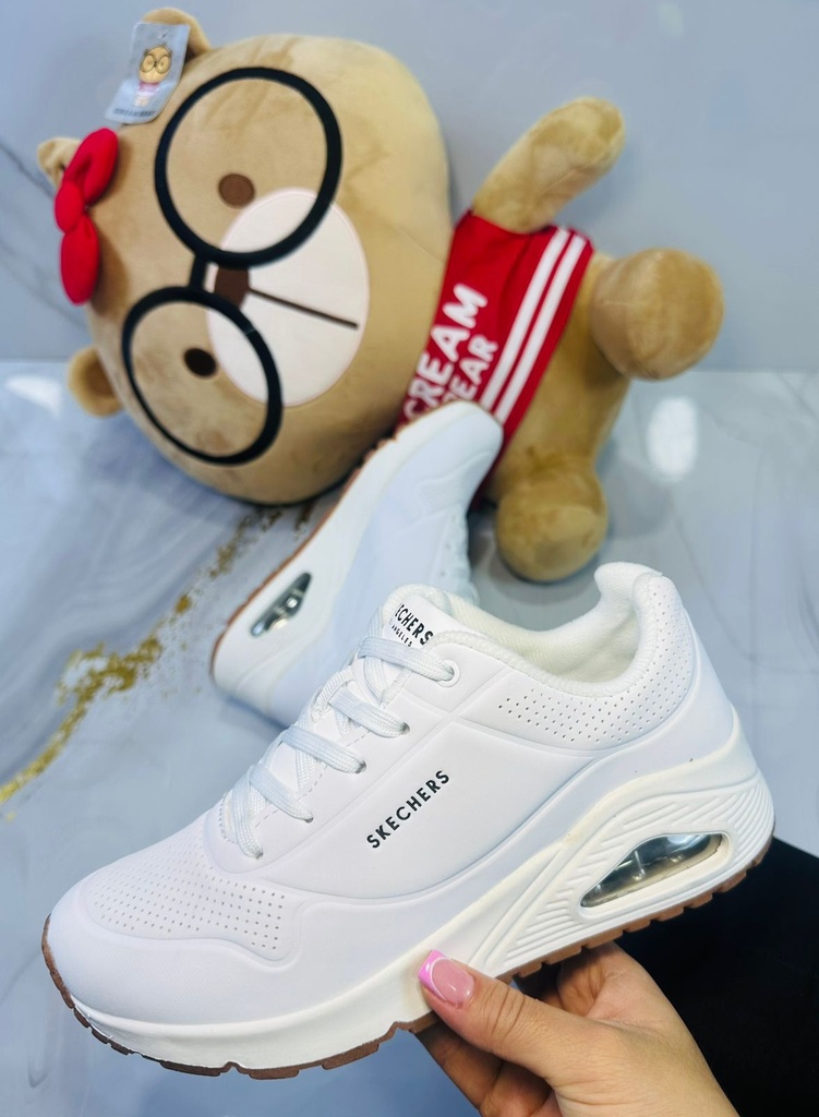 Skechers Blanco Suela Goma