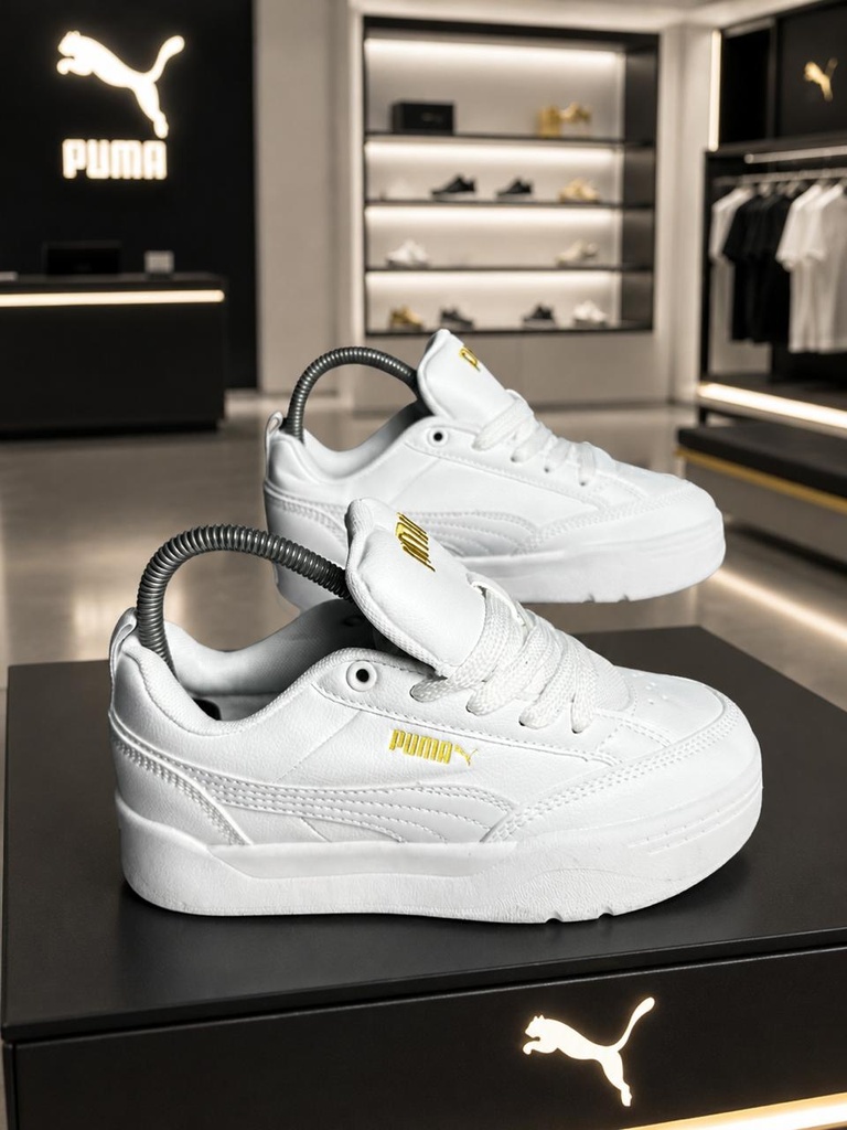 Puma Suela Alta  Blanca Dorada