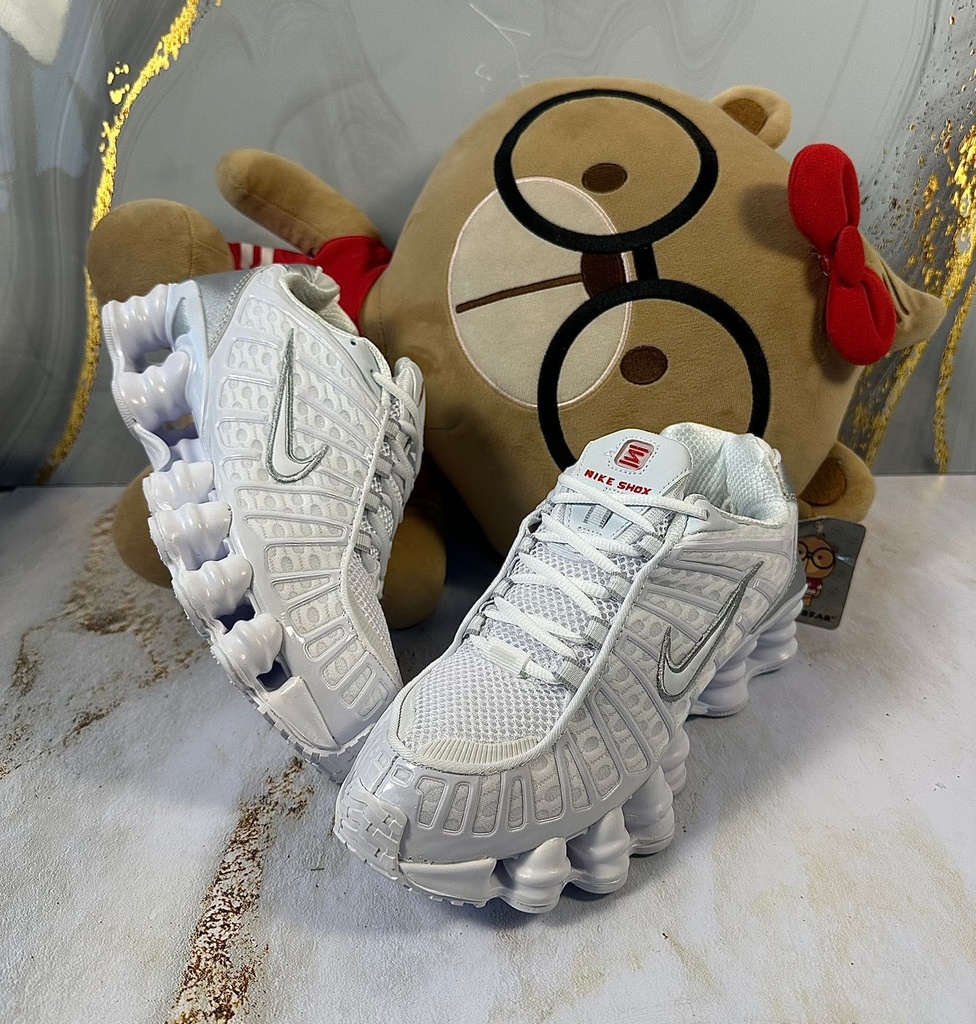 Nike Shox Gusano Blanco-Gris