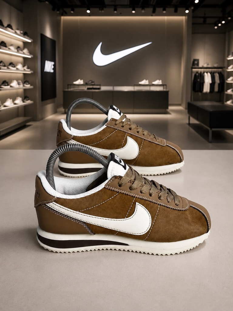 Nike Cortez Cafe-Blanco Letras
