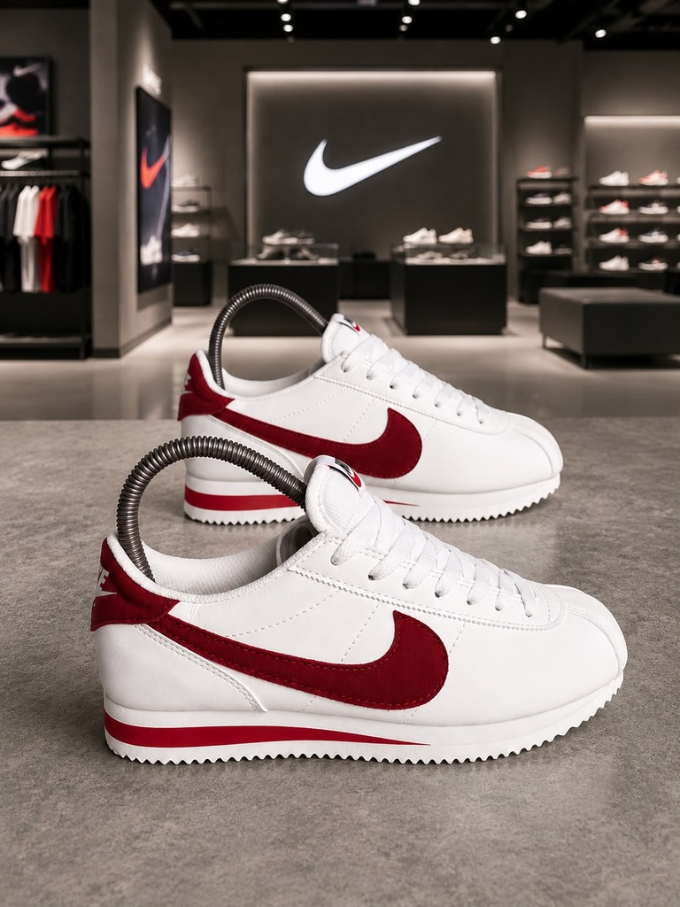Nike Cortez Blanco-Cereza