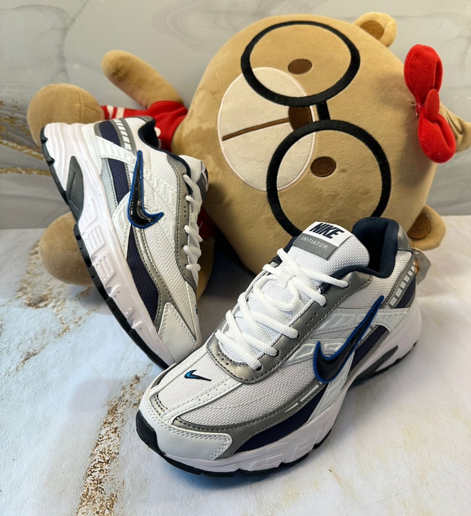 Nike Iniator Blanco-Azul Chulo Negro