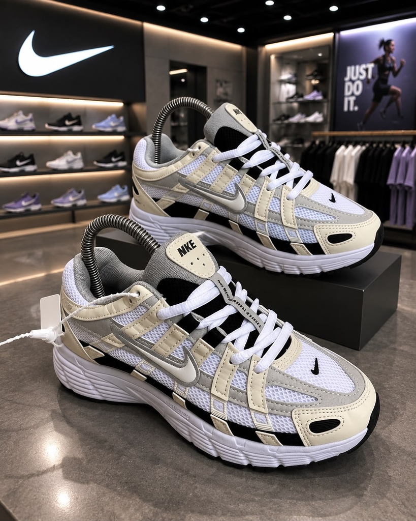 Nike  P6000 BLANCA GRIS NEGRA CHULO BLANCO