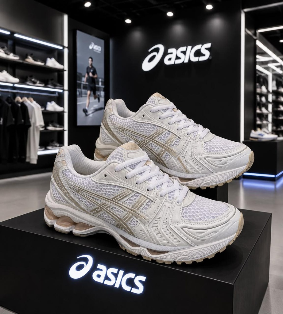 Asics Blanco-Dorado