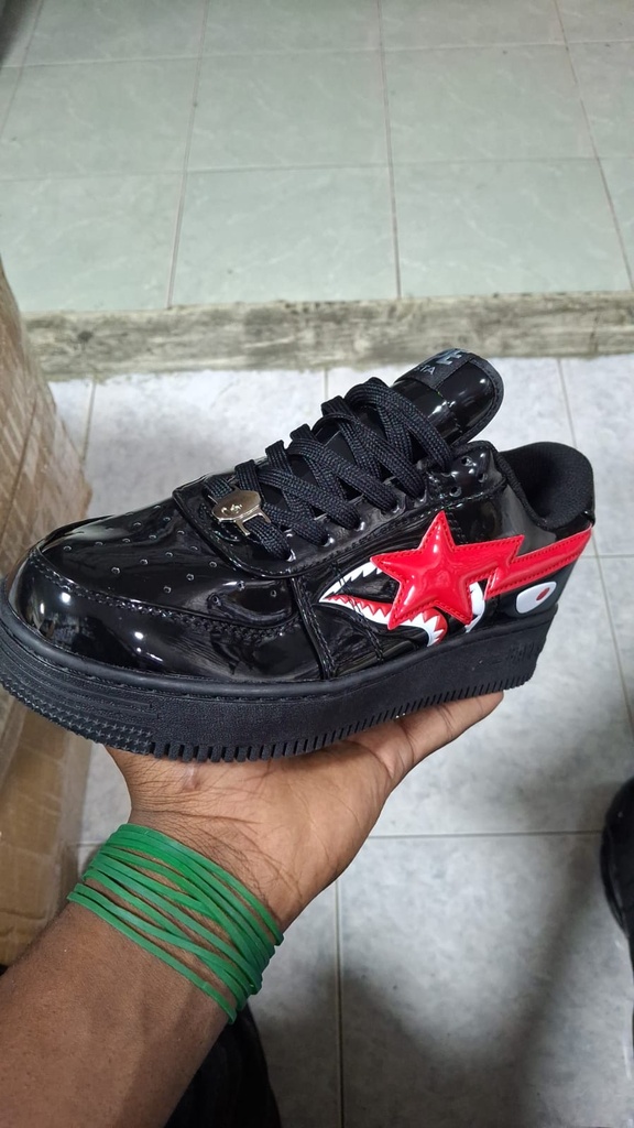 Bape Sta Negro Rojo