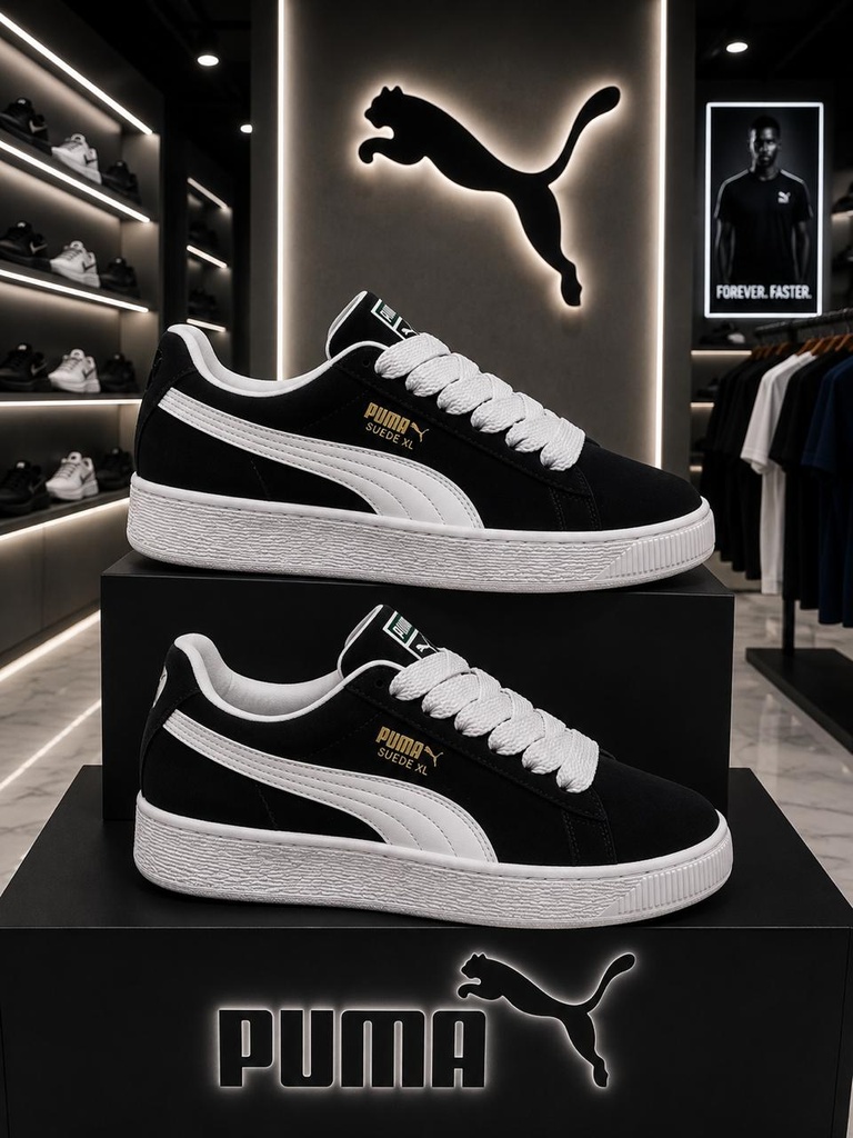 Puma XL Negro Blanco-Cordon Blanco