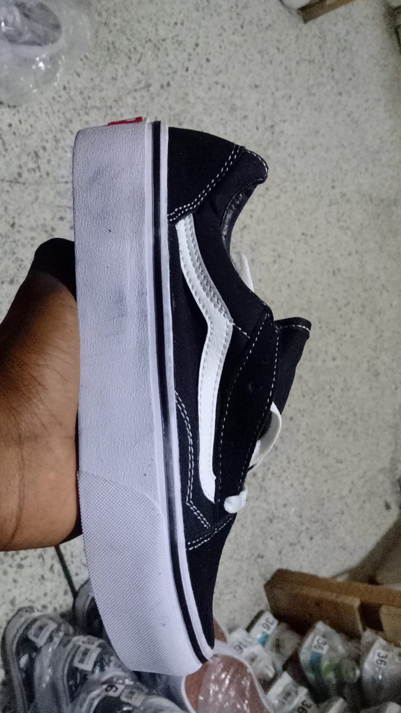 Vans Plataforma Negro-Blanco(promocion)