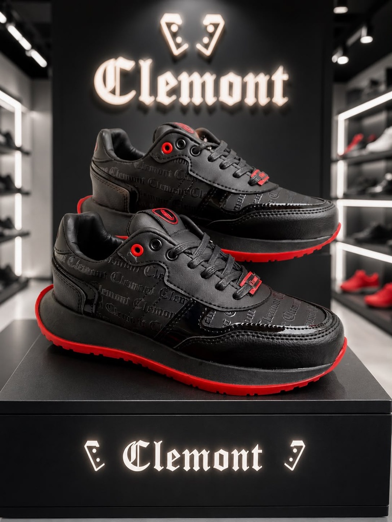 Clemont Negro Sport Negro Suela Roja MS