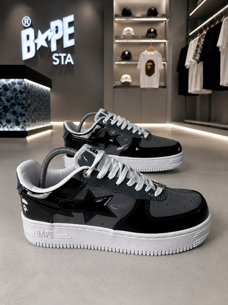 Bape Sta Negro Gris