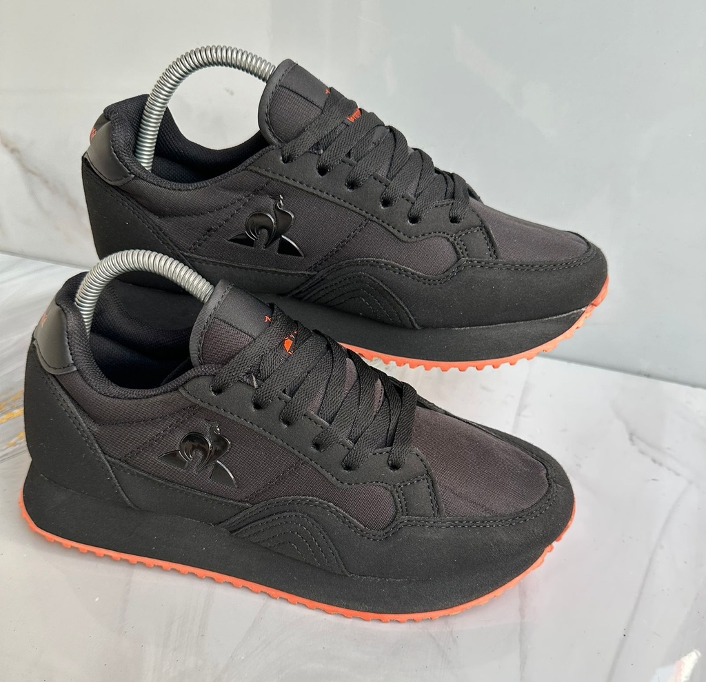 Le Coq Sportif #3 Negro Suela Naranja 