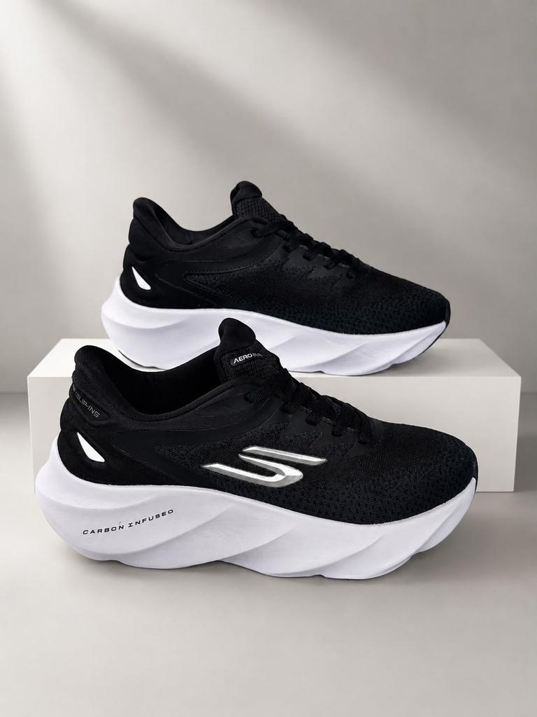 Skechers Aero Burst Negro Blanco 