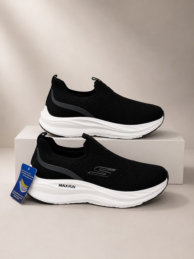 Skechers Max Run Negro Blanco