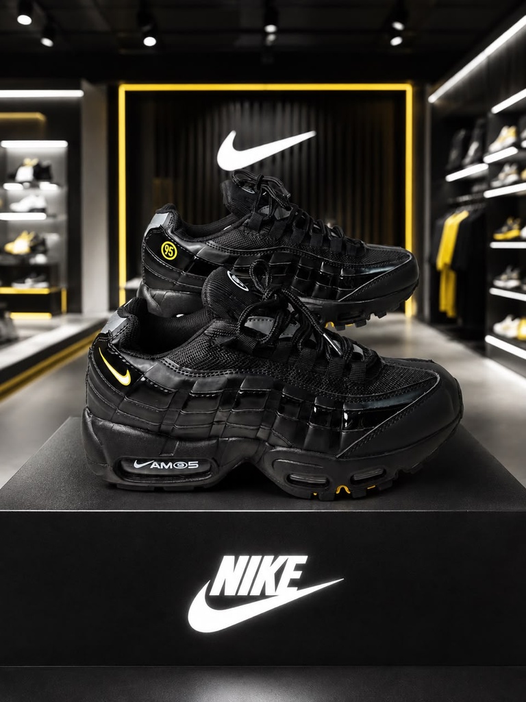 Nike 7 Camaras Negro Amarillo
