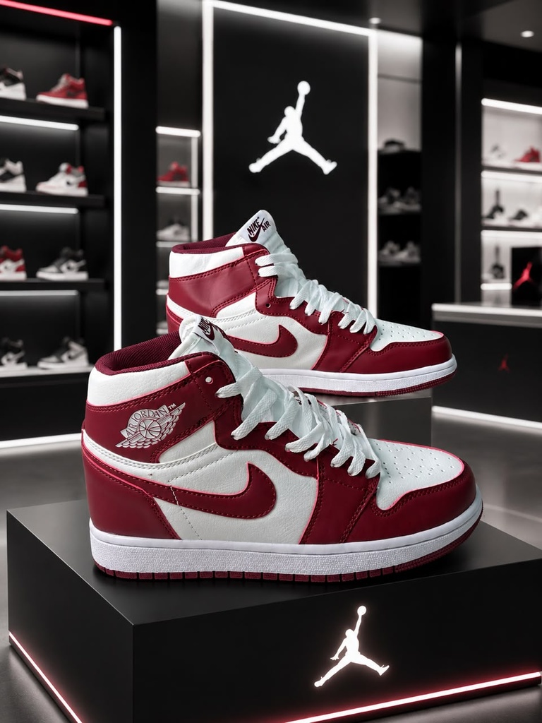 Jordan Retro 1 Blanca Vinotinto