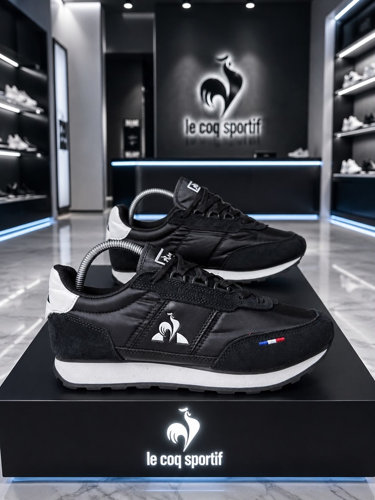 Le Coq Sportif Racerone Negro Blanco