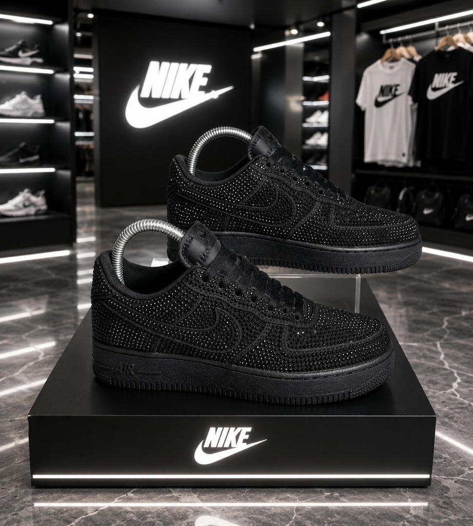 Nike Air Force One Negra Perlada 