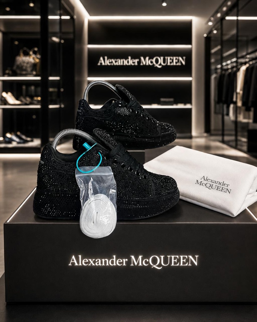 Alexander Mcqueen Negro Todo Perlada