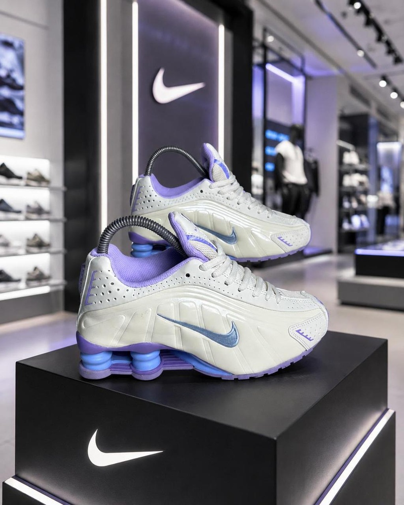 Nike Shox Beige Morado