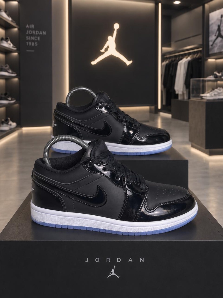 Jordan Retro 1 Niño Negra Azul