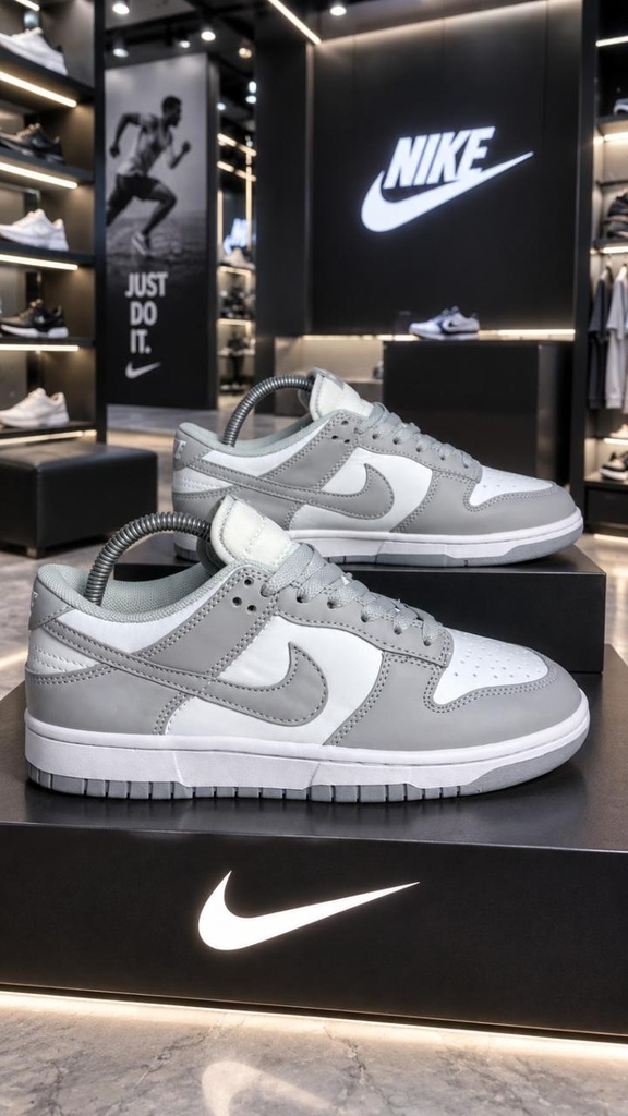 Nike Sb Dunk Low Gris Blanco 