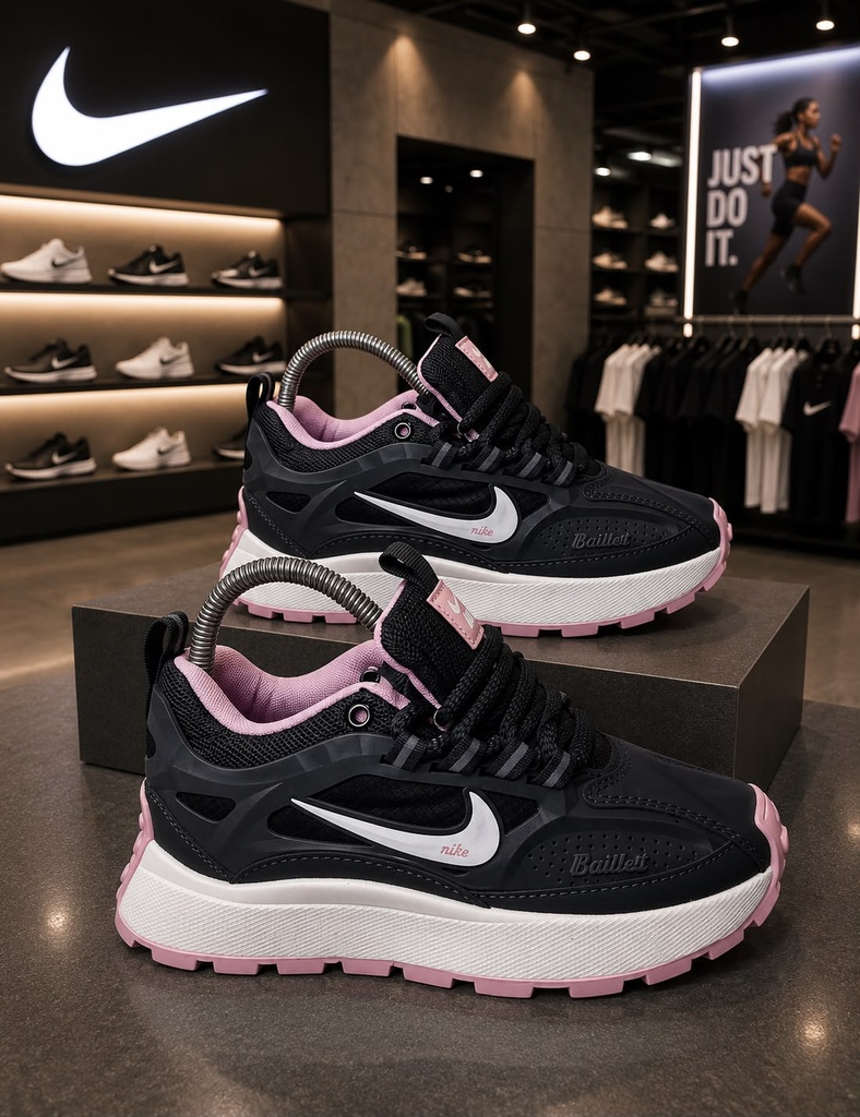 Nike Bailleli Gris Rosado NK712