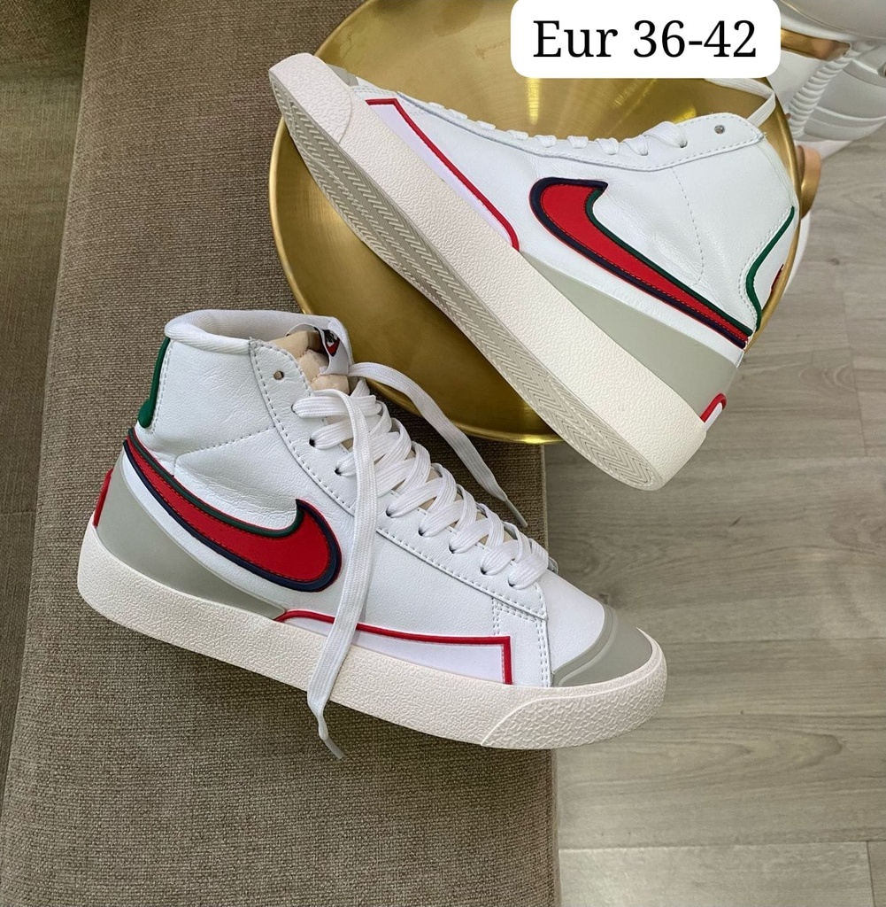 Nike Blazer Blanco Chulo Rojo NK436