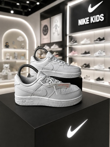 Nike Af1 Todo Blanco Niño NN54