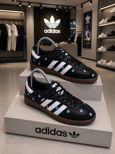 Adidas Samba Negro Flores AD458