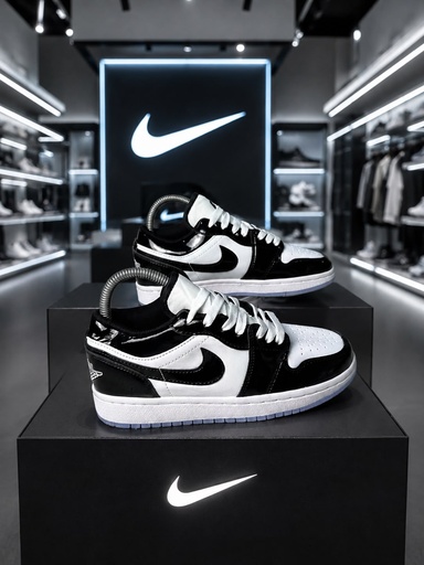 Jordan Retro 1 Blanco Negro Suela Azul