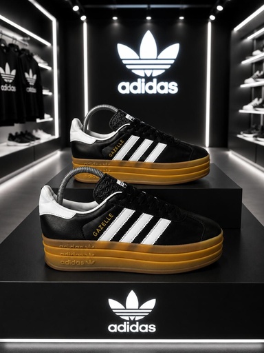 Adidas Gazelle Negro Suela Goma AD451