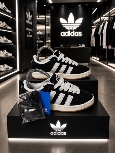 Adidas Campus Negro Suela Goma 