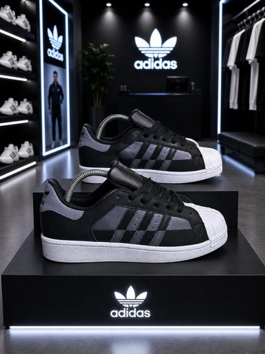 Adidas Superstar Negro Reflectivo AD312
