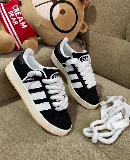 Adidas Campus Trenza Negro Suela Goma AD385