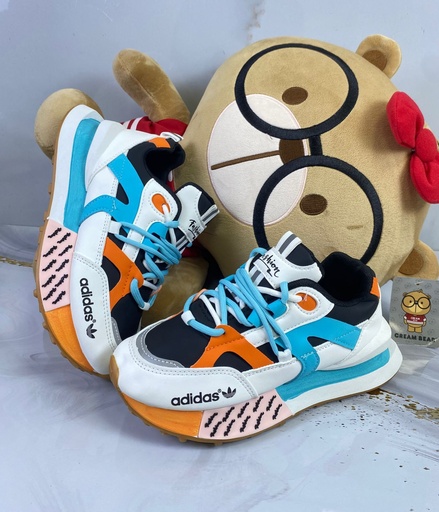 Adidas Fashion Plataforma Blanco Azul AD344