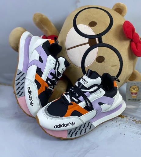 Adidas Fashion Plataforma Blanco Morado AD348