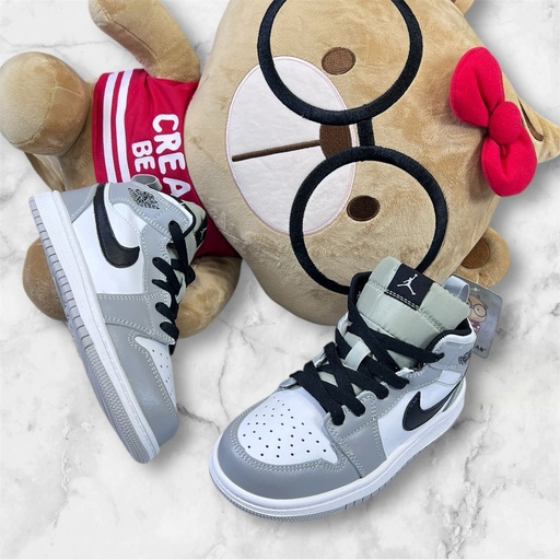 Jordan Retro 1 Bota Gris Chulo Negro NN83