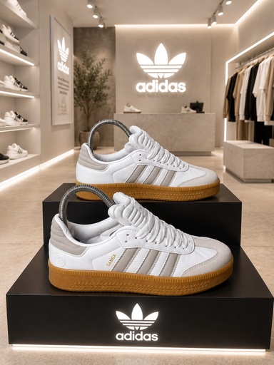 Adidas Samba Blanca Talon Gris 