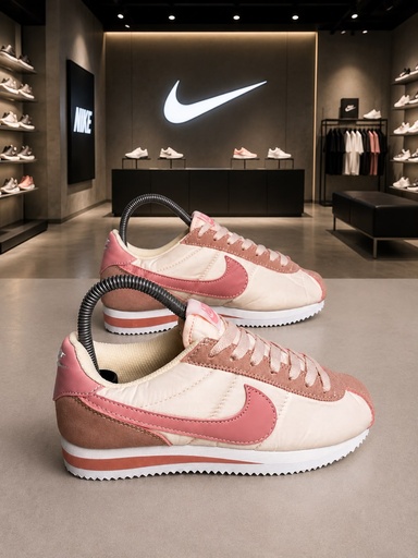 Nike Cortez Rosado Suela Blanca